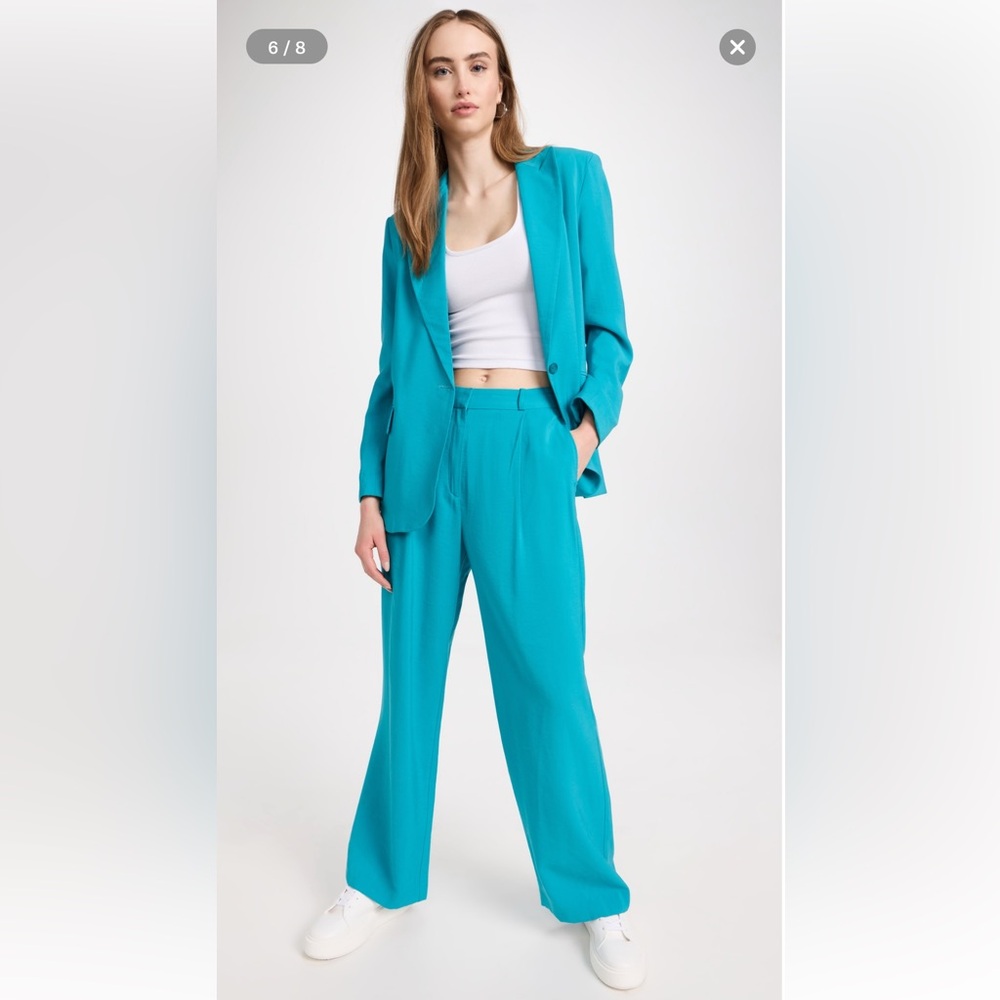 GORGEOUS ba&sh Turquoise Trousers Sz 6 — Worn once!